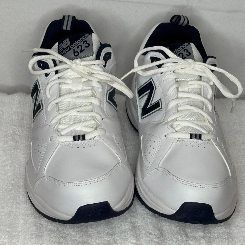 New Balance Men's 623 White/Navy Casual Walking Shoes